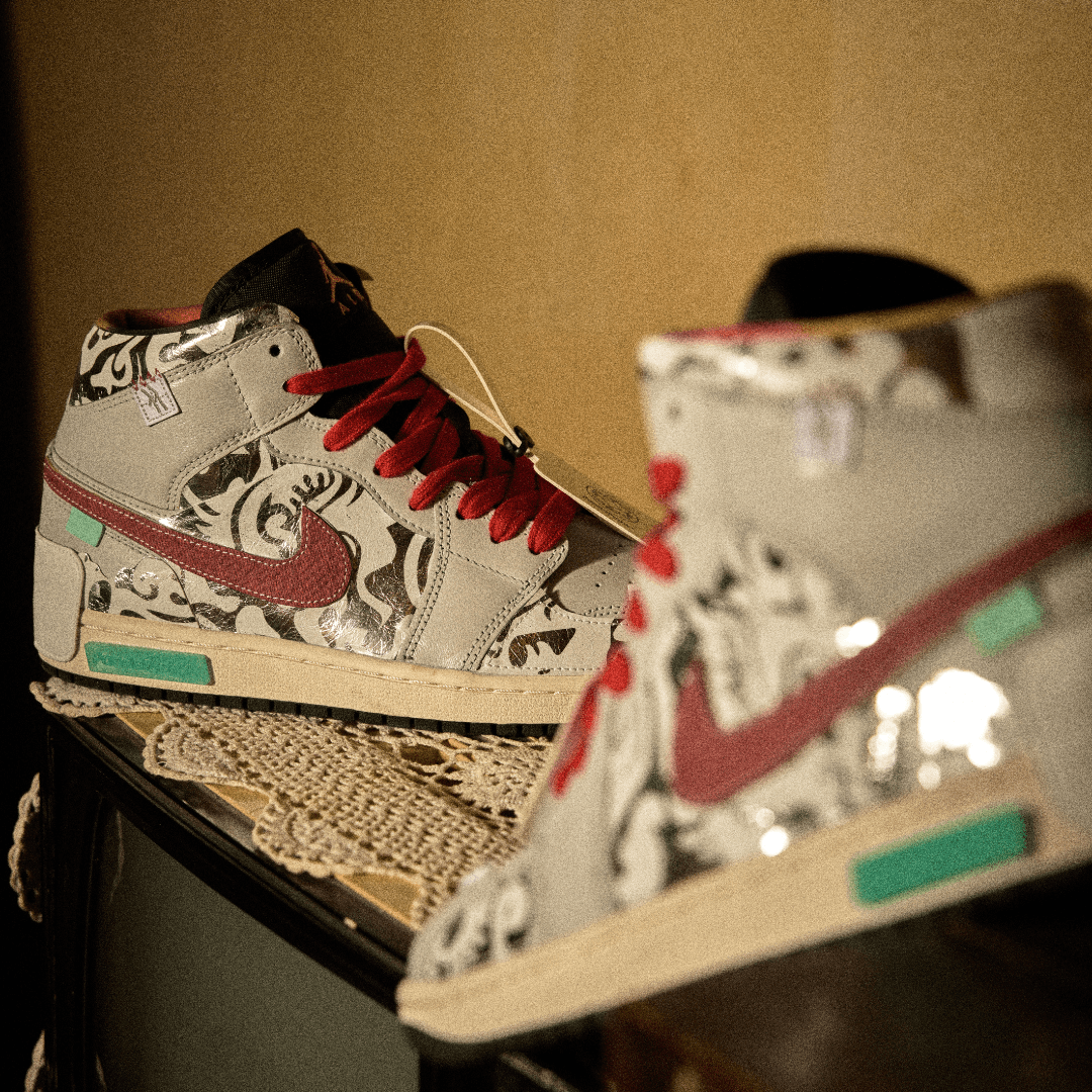 Silver Patterns - Men's Jordan 1 Mid CNY Custom