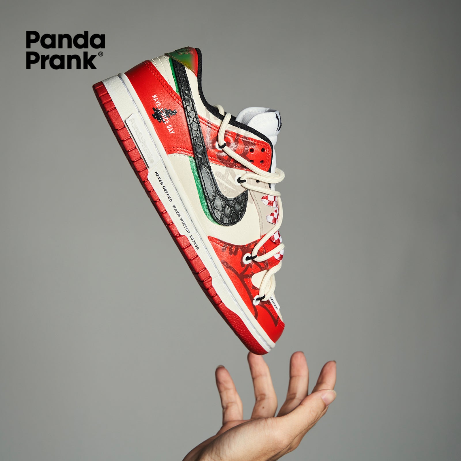 Unrestrained - Unisex Dunk Low Custom Kicks Premium Skate Shoe â PANDAPRANK