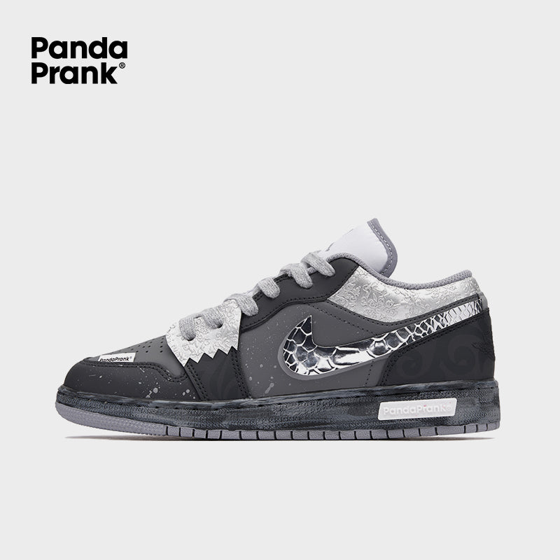 Gray Pattern - Unisex Jordan 1 Low Custom