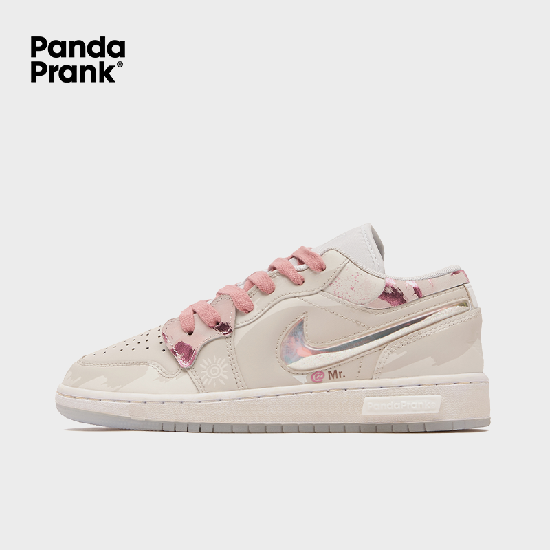 Pink Flower Fall - Women's Jordan 1 Low Custom