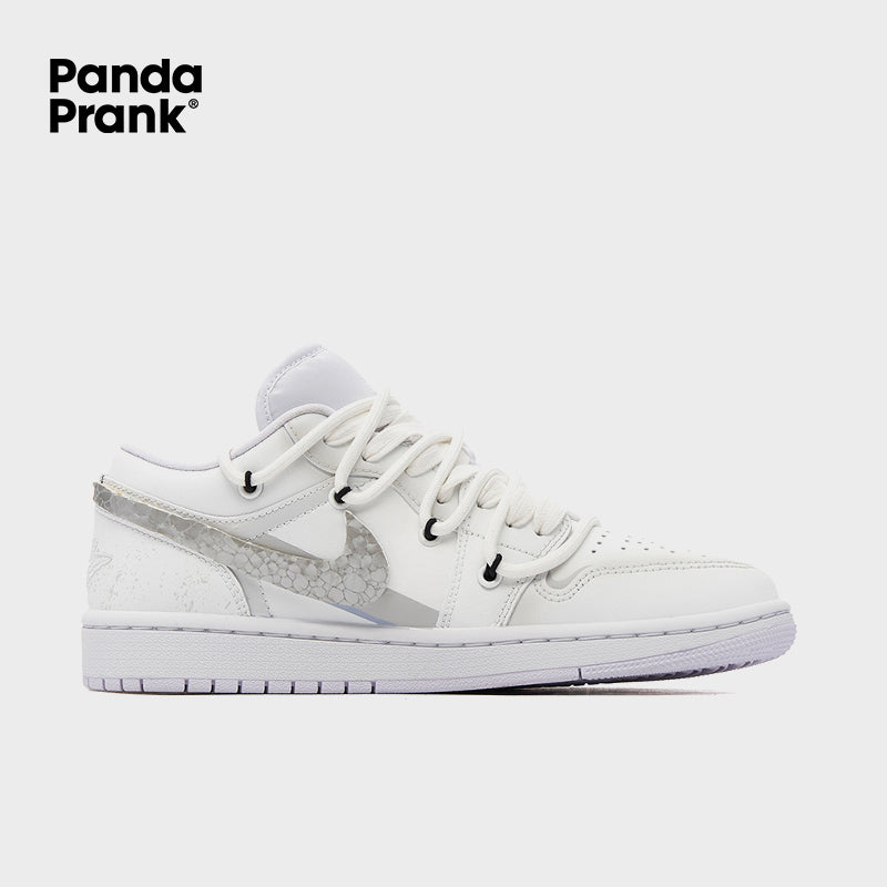 White Taboo - Women's Jordan 1 Low Custom