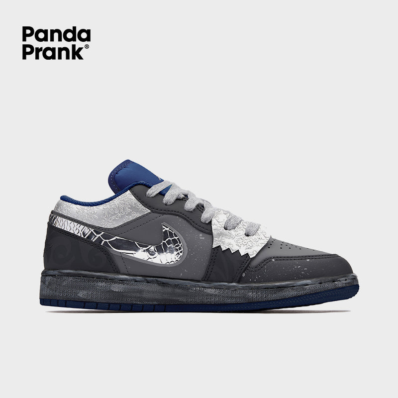 Gray Pattern - Unisex Jordan 1 Low Custom