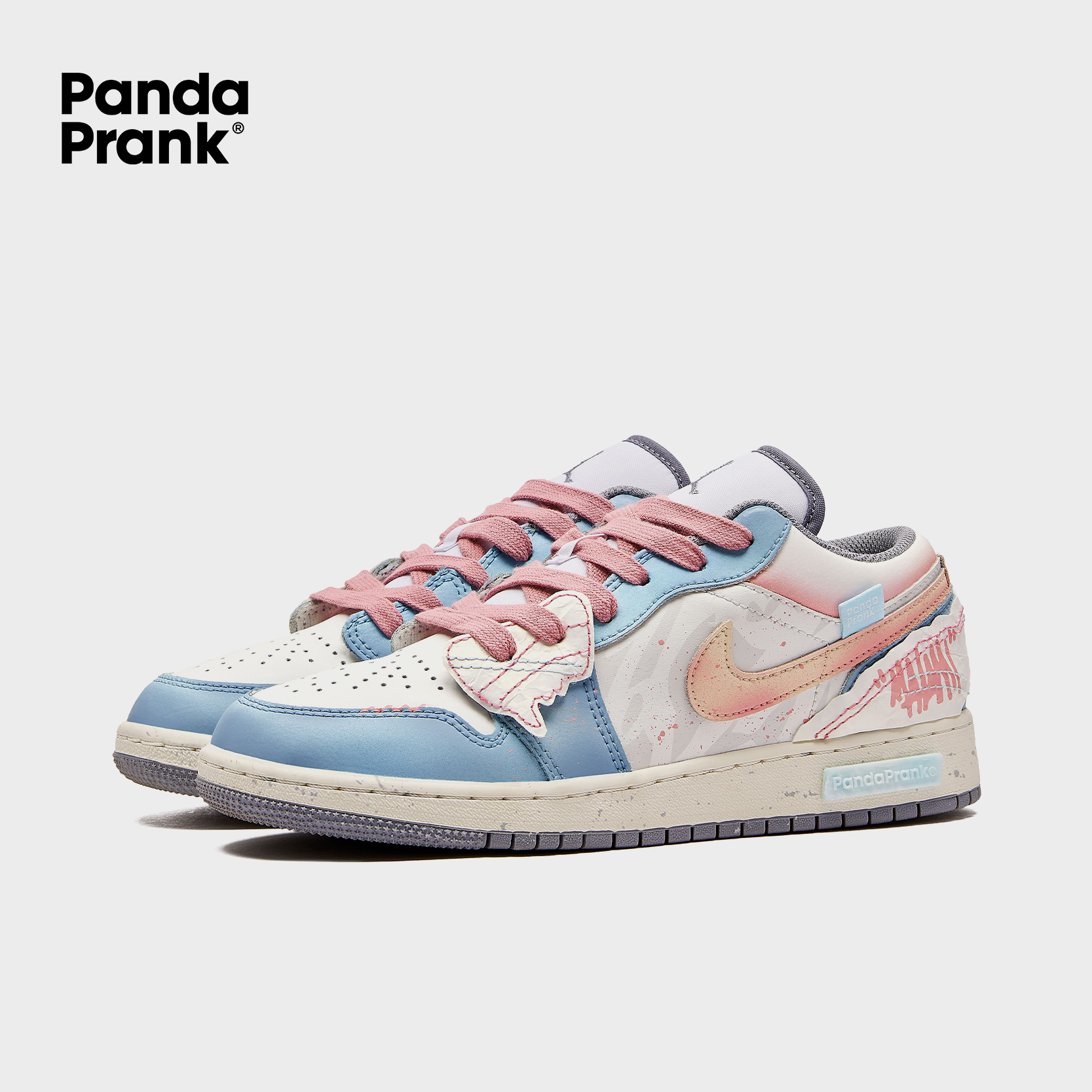 Pink Wave - Women's Jordan 1 Low Custom