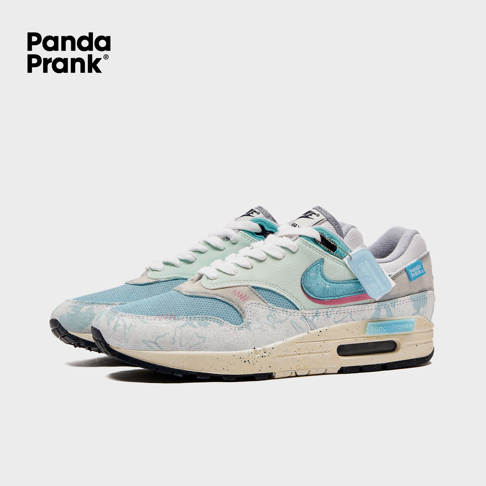 Blue-Green Boat - Men's Air Max 1 Custom