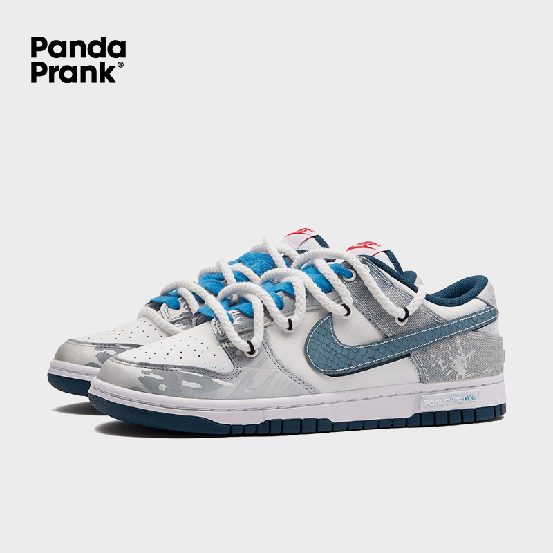 Silver Ocean Blue Jack - Men's Dunk Low Custom – PANDAPRANK