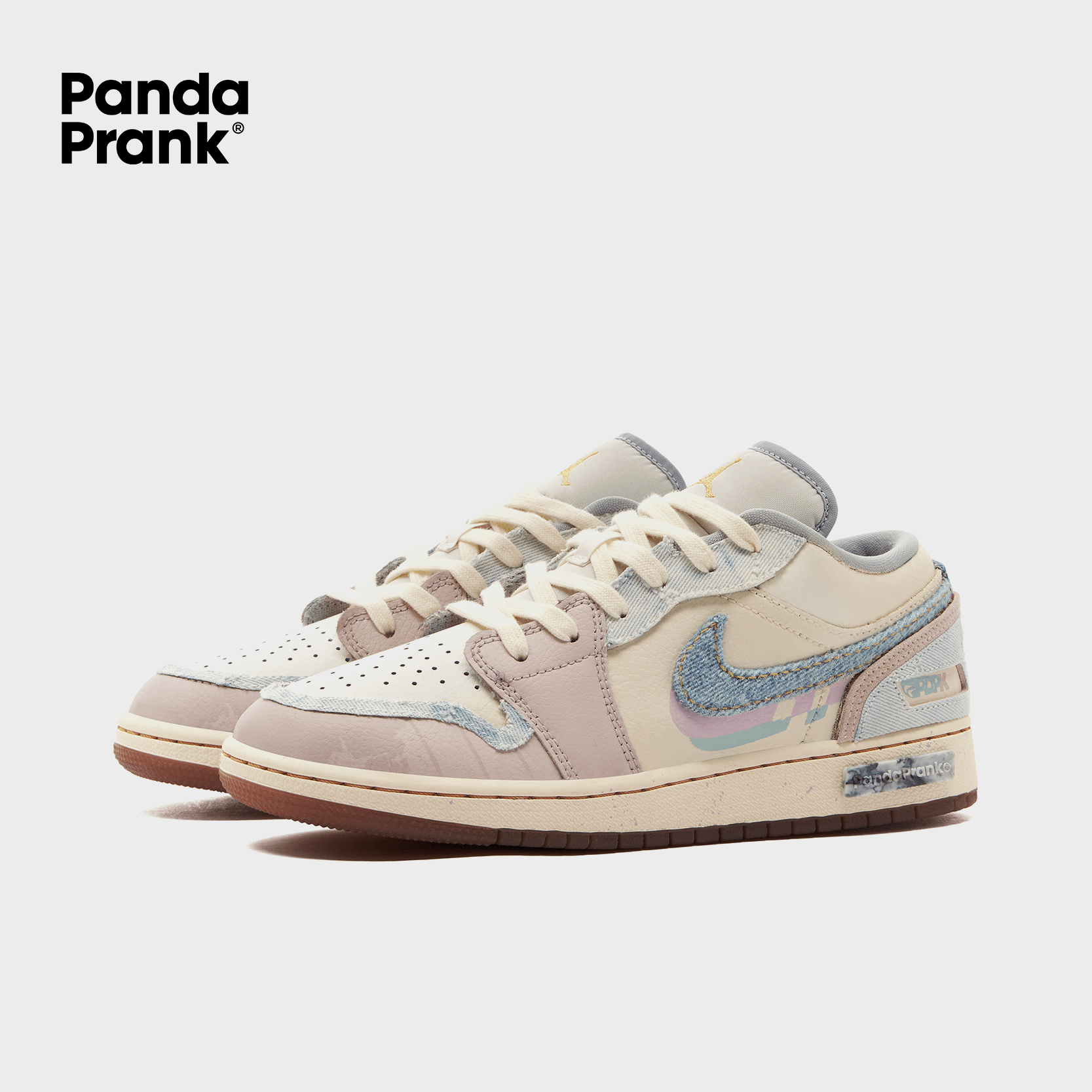 Glide Through Realm Women s Jordan 1 Low Custom Kicks Premium Skate Shoe US 7 Blue