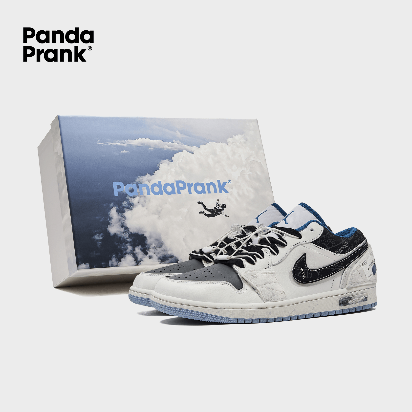 Speed Descent Skyline - Men's Jordan 1 Low Custom – PANDAPRANK