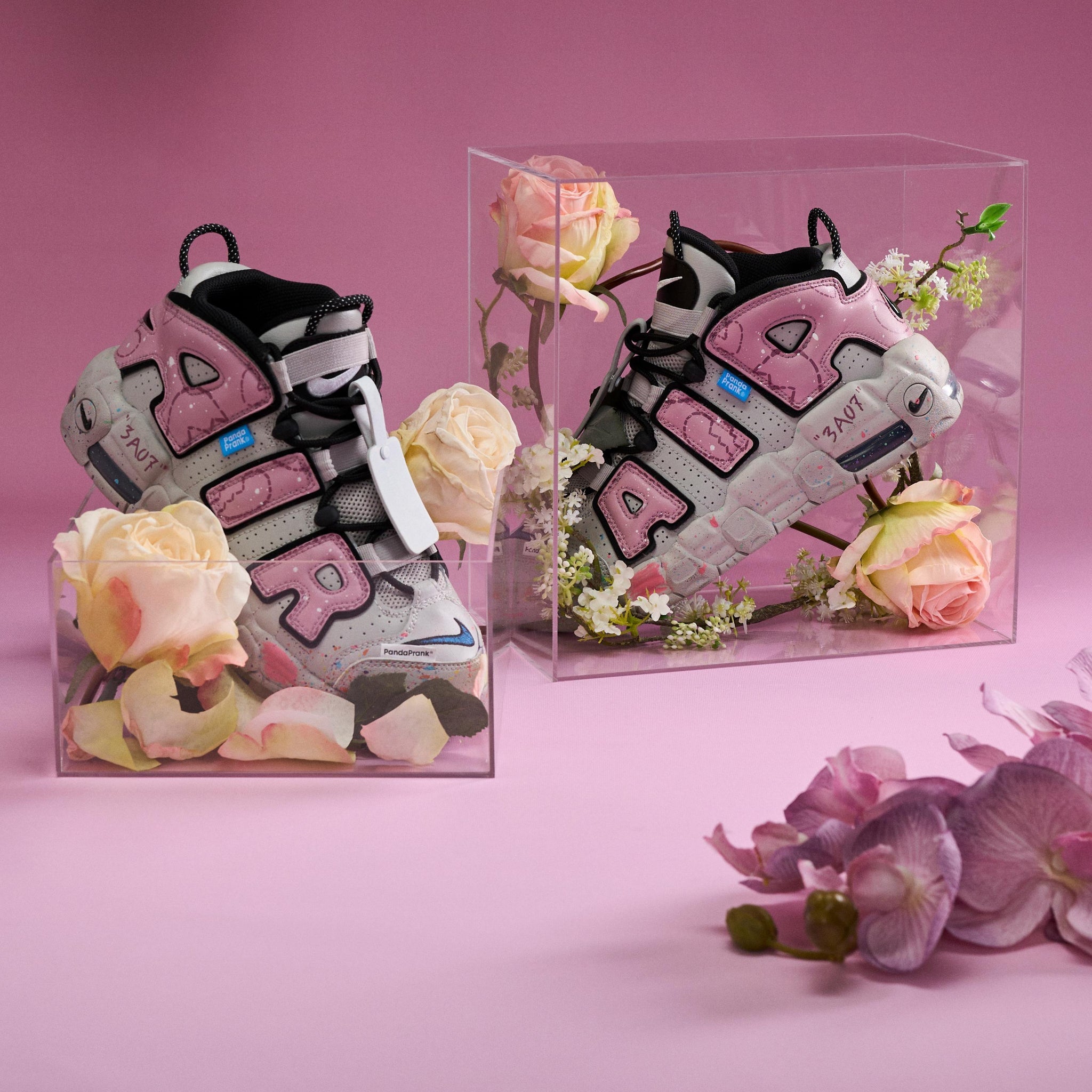 Prohibit Heartbreak - Women's Air More Uptempo Custom â PANDAPRANK